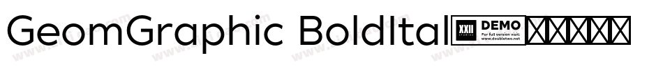 GeomGraphic BoldItal字体转换